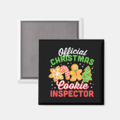 Christmas Cookie Inspector Dad  Magneet (Voorkant / Achterkant)