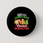 Christmas Cookie Inspector Dad  Ronde Button 5,7 Cm (Voorkant)