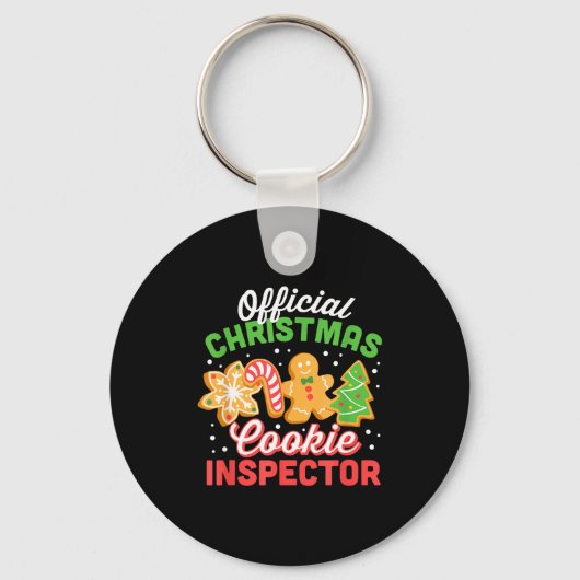Christmas Cookie Inspector Dad  Sleutelhanger (Voorkant)