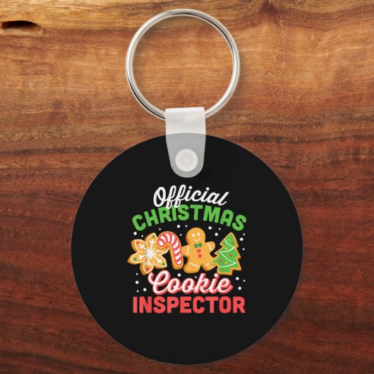 Christmas Cookie Inspector Dad  Sleutelhanger (Voorkant)