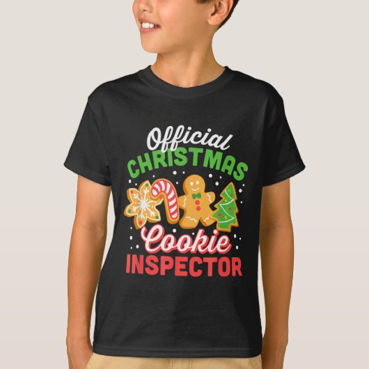 Christmas Cookie Inspector Dad  T-shirt (Voorkant)