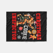 Christmas Cookie Inspector Xmas Santa Bigfoot Funn Fleece Deken (Voorkant (Horizontaal))