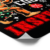 Christmas Cookie Inspector Xmas Santa Bigfoot Funn Poster (Hoek)