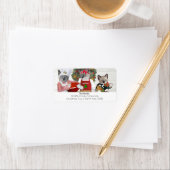 Christmas Cookie Kitten Adreslabel Etiket (Insitu)