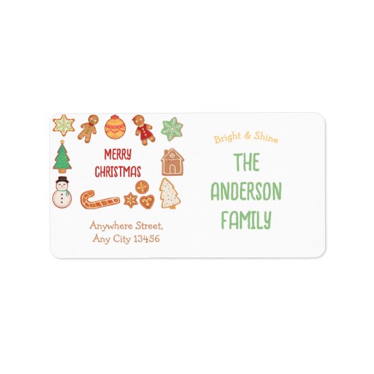 Christmas Cookie Retouradreslabels (set van 20) Etiket (Voorkant)