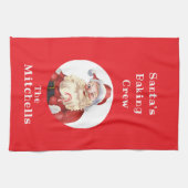 Christmas Cookie Retro Santa's Baking Crew NAME Theedoek (Horizontaal)