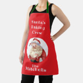 Christmas Cookie Retro Santa's Baking Crew Unisex Schort (Insitu)