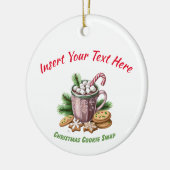 Christmas Cookie Swap - Hot Cacao Design Keramisch Ornament (Links)