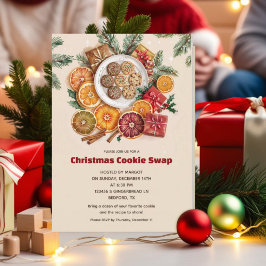 Christmas Cookie Swap Invitation Kaart Vakantie De