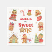 Christmas Cookie Sweet One 1st Birthday Party Servet (Voorkant)