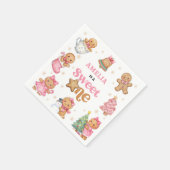 Christmas Cookie Sweet One 1st Birthday Party Servet (Hoek)