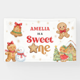 Christmas Cookie Sweet One 1st Birthday Party Spandoek