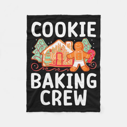 Christmas Cookie Taster Cookie Baking Crew Gingerb Fleece Deken (Voorkant)