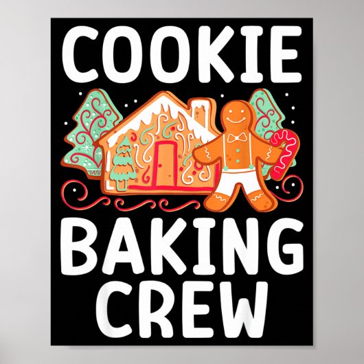 Christmas Cookie Taster Cookie Baking Crew Gingerb Poster (Voorkant)