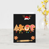 Christmas Cookie Tester Family Baking Team Cookie  Kaart (Gele Bloem)