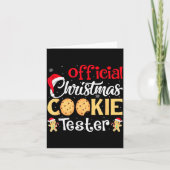 Christmas Cookie Tester Funny Baking Crew Xmas  Kaart (Voorkant)