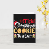 Christmas Cookie Tester Funny Baking Crew Xmas Kaart (Gele Bloem)