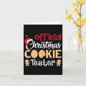 Christmas Cookie Tester Funny Baking Crew Xmas Tan Kaart (Gele Bloem)
