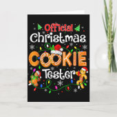 Christmas Cookie Tester Taster Baking Crew Toddle  Kaart (Voorkant)