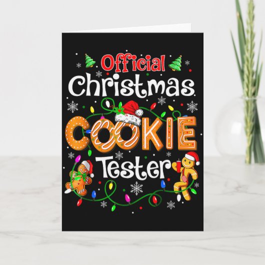 Christmas Cookie Tester Taster Baking Crew Toddle  Kaart (Voorkant)