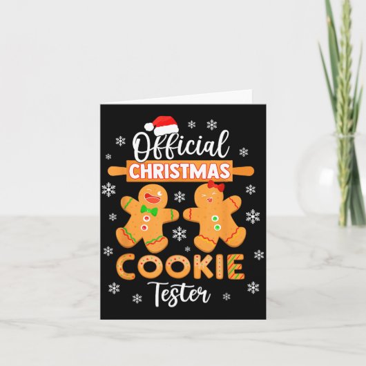 Christmas Cookie Tester Taster Baking Crew Toddle  Kaart (Voorkant)