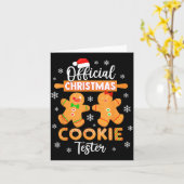 Christmas Cookie Tester Taster Baking Crew Toddle  Kaart (Gele Bloem)