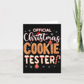 Christmas Cookie Tester Taster Baking Crew Toddle  Kaart (Voorkant)