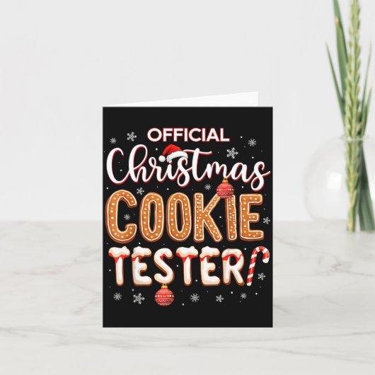 Christmas Cookie Tester Taster Baking Crew Toddle  Kaart (Voorkant)