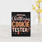 Christmas Cookie Tester Taster Baking Crew Toddle  Kaart (Gele Bloem)