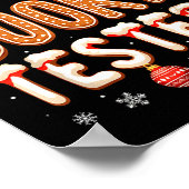 Christmas Cookie Tester Taster Baking Crew Toddle Poster (Hoek)