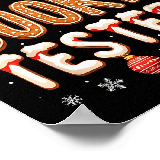 Christmas Cookie Tester Taster Baking Crew Toddle Poster (Hoek)