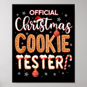 Christmas Cookie Tester Taster Baking Crew Toddle Poster (Voorkant)