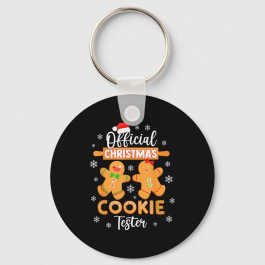 Christmas Cookie Tester Taster Baking Crew Toddle Sleutelhanger (Voorkant)