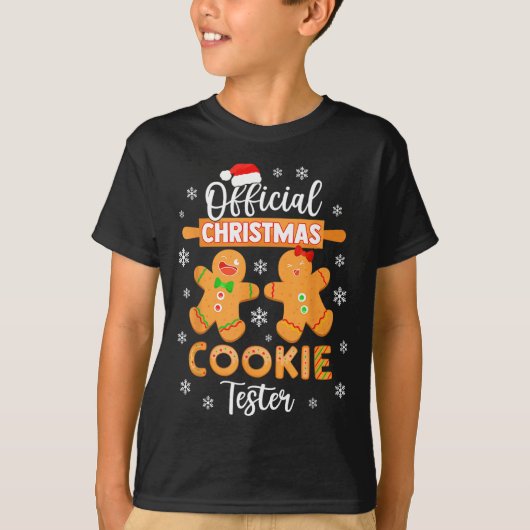 Christmas Cookie Tester Taster Baking Crew Toddle T-shirt (Voorkant)