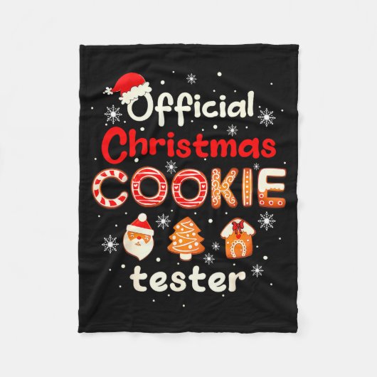 Christmas Cookie Tester Taster Baking Crew Toddler Fleece Deken (Voorkant)