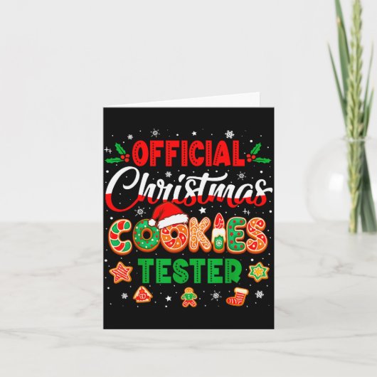 Christmas Cookie Tester Taster Baking Crew Toddler Kaart (Voorkant)