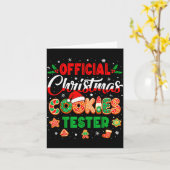 Christmas Cookie Tester Taster Baking Crew Toddler Kaart (Gele Bloem)