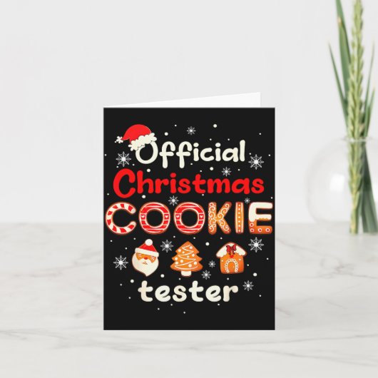 Christmas Cookie Tester Taster Baking Crew Toddler Kaart (Voorkant)
