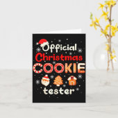 Christmas Cookie Tester Taster Baking Crew Toddler Kaart (Gele Bloem)