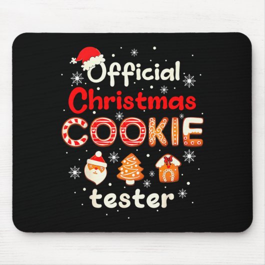 Christmas Cookie Tester Taster Baking Crew Toddler Muismat (Voorkant)