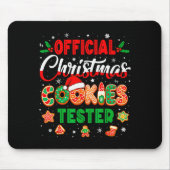 Christmas Cookie Tester Taster Baking Crew Toddler Muismat (Voorkant)