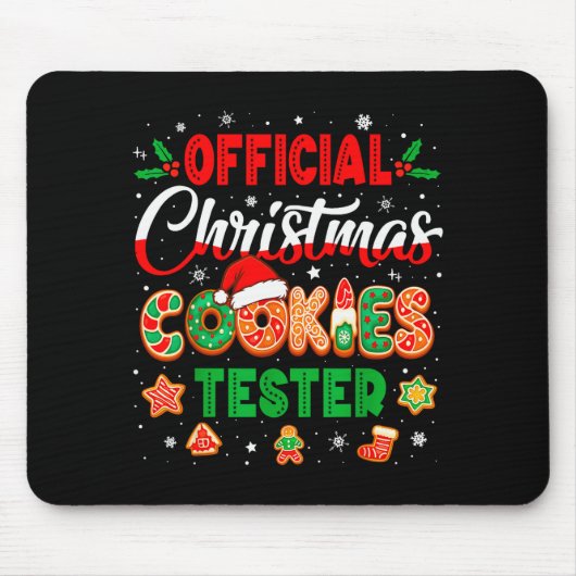 Christmas Cookie Tester Taster Baking Crew Toddler Muismat (Voorkant)