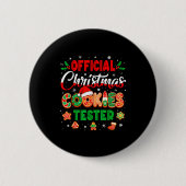 Christmas Cookie Tester Taster Baking Crew Toddler Ronde Button 5,7 Cm (Voorkant)