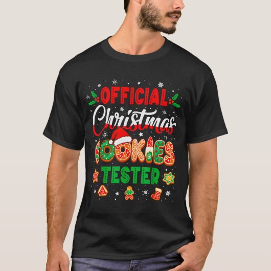 Christmas Cookie Tester Taster Baking Crew Toddler T-shirt (Voorkant)