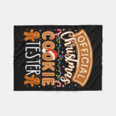 Christmas Cookie Tester Taster Funny Family Baking Fleece Deken (Voorkant (Horizontaal))