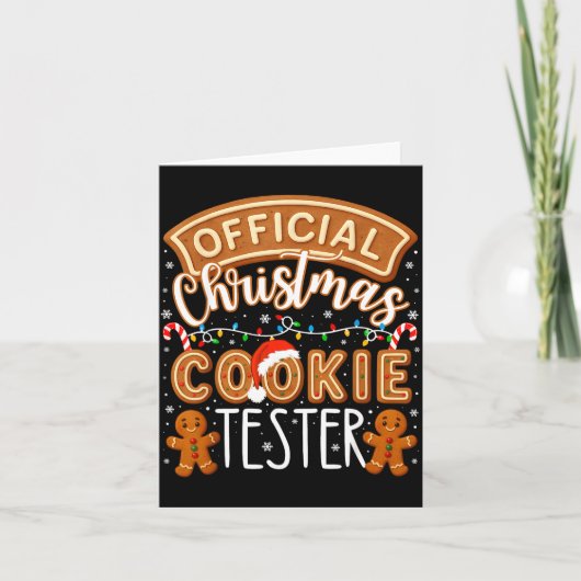 Christmas Cookie Tester Taster Funny Family Baking Kaart (Voorkant)