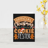 Christmas Cookie Tester Taster Funny Family Baking Kaart (Gele Bloem)