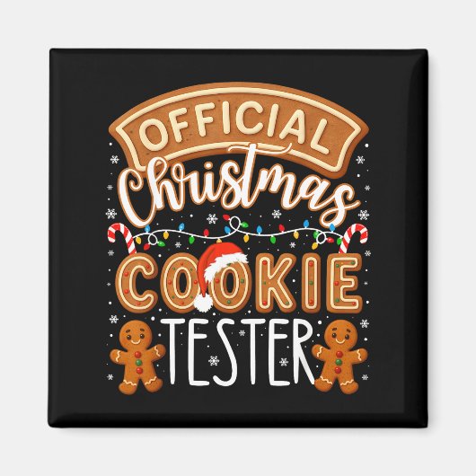 Christmas Cookie Tester Taster Funny Family Baking Magneet (Voorkant)
