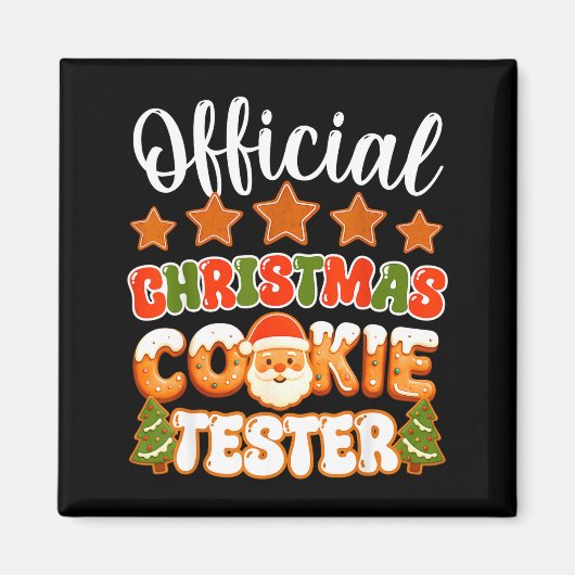 Christmas Cookie Tester Taster Funny Family Baking Magneet (Voorkant)