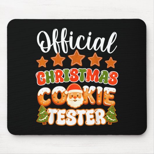 Christmas Cookie Tester Taster Funny Family Baking Muismat (Voorkant)